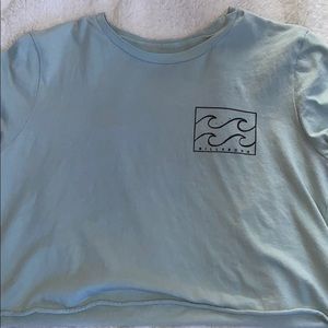 billabong blue cropped t-shirt